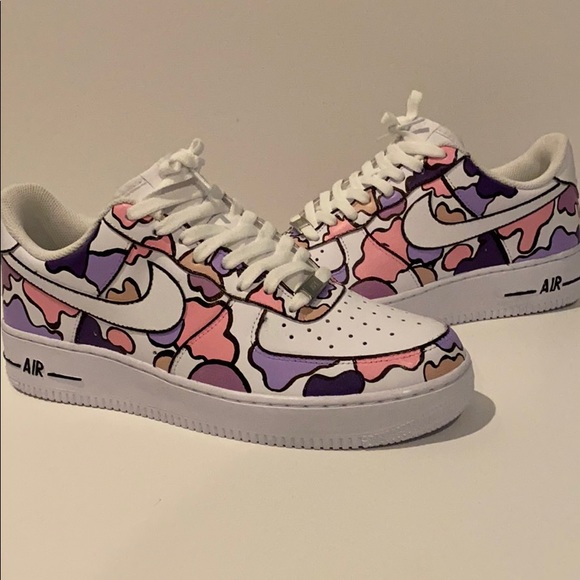 Nike | Shoes | Custom Pink Camo Air Force Ones | Poshmark